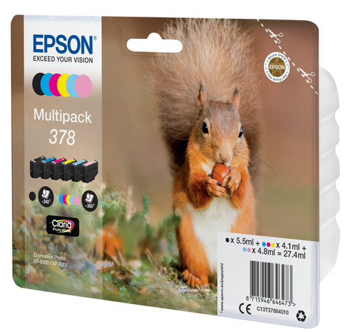 Epson Squirrel Multipack 6-colours 378 Claria Photo HD Ink Epson Squirrel Multipack 6-colours 378 Claria Photo HD Ink